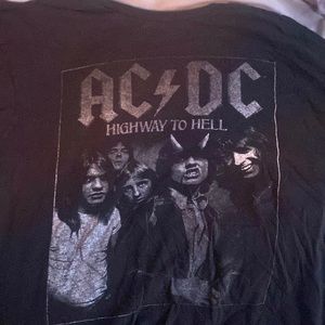 black AC/DC rock band shirt